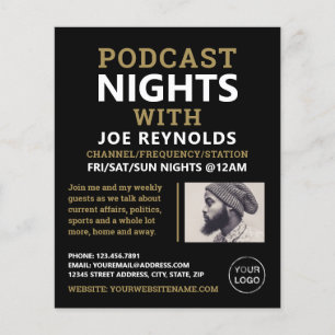 Flyer Podcaster Moderno e Na moda, Podcast Advertising