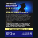 Flyer Policial Silhouette, Agente Policial Recrutado<br><div class="desc">Policial Silhouette,  Agente Policial Chamador de Recrutamento pela Loja de Cartão de visita.</div>