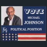Flyer Política da Campanha Fotográfica Personalizada<br><div class="desc">Campanha de Fotografia Personalizada O Folheto Político apresenta a bandeira vintage usa e o modelo de foto de texto em negrito em fundo azul.Clique no botão personalizar para personalizá-lo com seu texto .Visite gentilmente minha loja " loveyouart" ,  para outros ou designs semelhantes.</div>