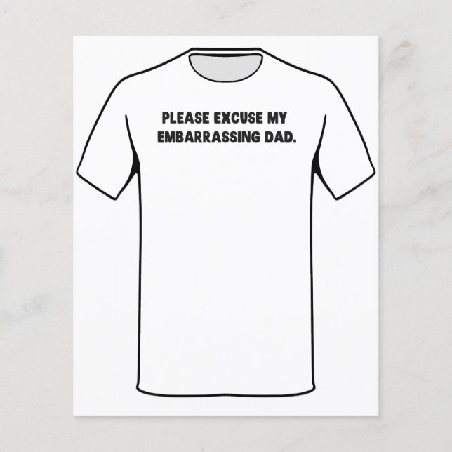 Flyer Por favor, desculpe meu Pai embaraçoso (Frente)