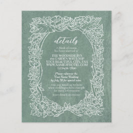 Flyer Pormenores do Casamento Sage Bird Border