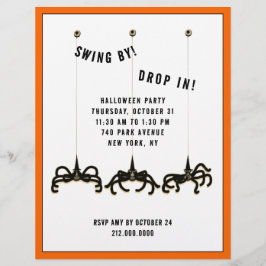 Flyer Pôster da Casa Aberta de Halloween