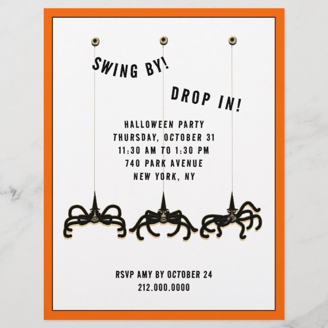 Flyer Pôster da Casa Aberta de Halloween (Frente)