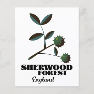 Flyer Poster de viagens Sherwood Forest England