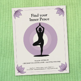 Flyer Postura da Árvore - Instrutor de Yoga