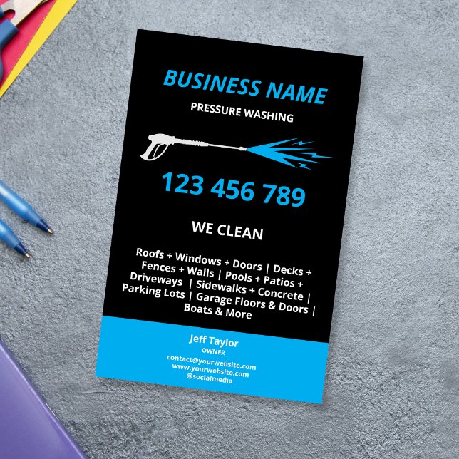 Flyer Potência de lavagem da pressão profissional (Criador carregado)