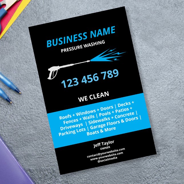 Flyer Potência de lavagem da pressão profissional (Criador carregado)