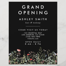 Flyer Prados de Flores Selvagens Pretas