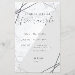 Flyer Prata mágica geométrica moderna 5,5x8.5