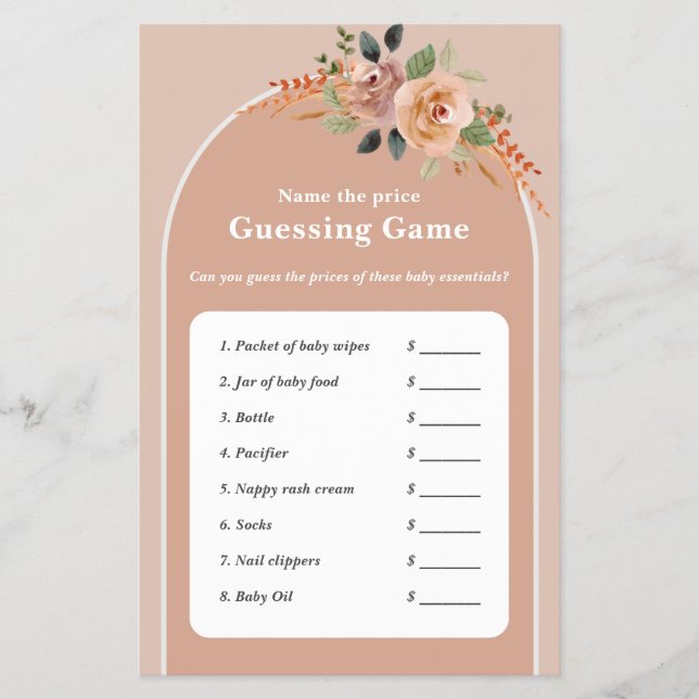 Flyer Preço de palpite de folha de chá de fraldas, Olá,  (Frente)