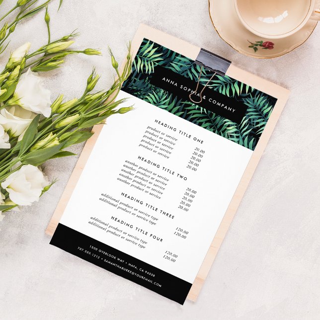 Flyer Preços e Serviços do Jardim Botânico Tropical (Criador carregado)
