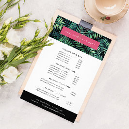 Flyer Preços e Serviços do Jardim Botânico Tropical