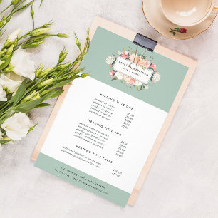 Flyer Preços e Serviços Florais Antigos