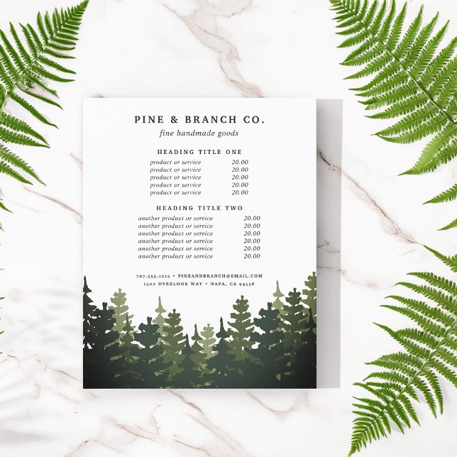 Flyer Preços e serviços para pinos altos (Criador carregado)