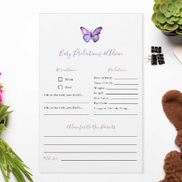 Flyer Predições e conselhos Jogo de Chá de fraldas de Bo