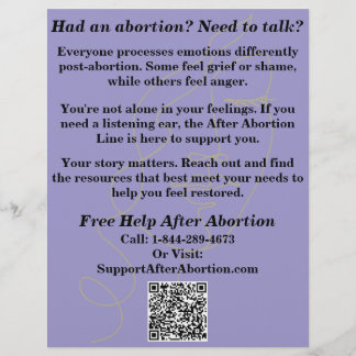 Flyer Pregnancy Help/After Abortion Care