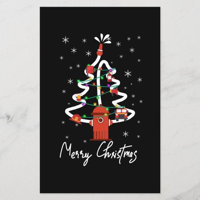 Flyer Presente do Bombeiro | Bombeiro Feliz de Natal (Frente)