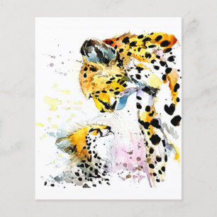 Flyer Presente Família de Leão Mamãe Bebê, Presente de A