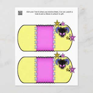 Flyer Presente ou favor de Bag Tags