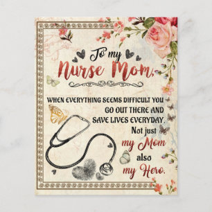 Flyer Presente para a minha mãe enfermeira, Carta de amo