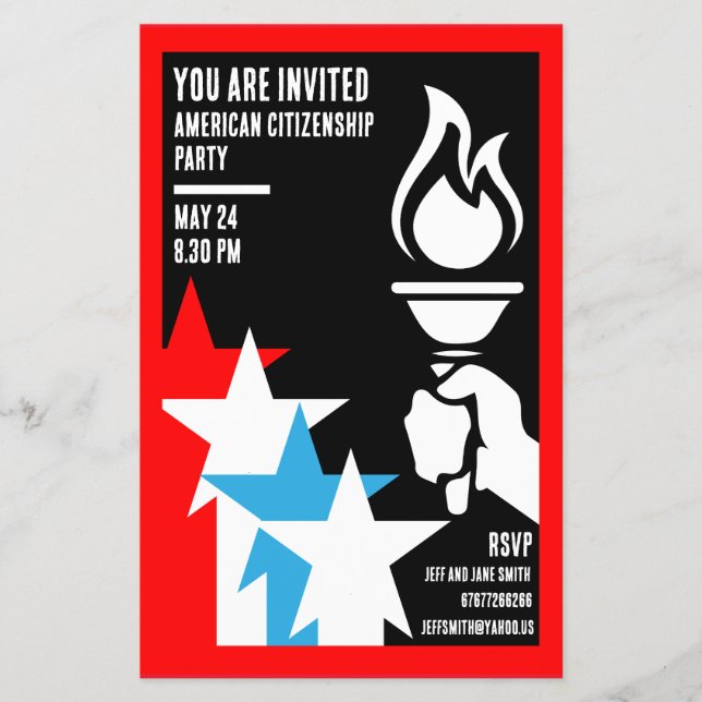 Flyer Presentes de cidadania americana (Frente)
