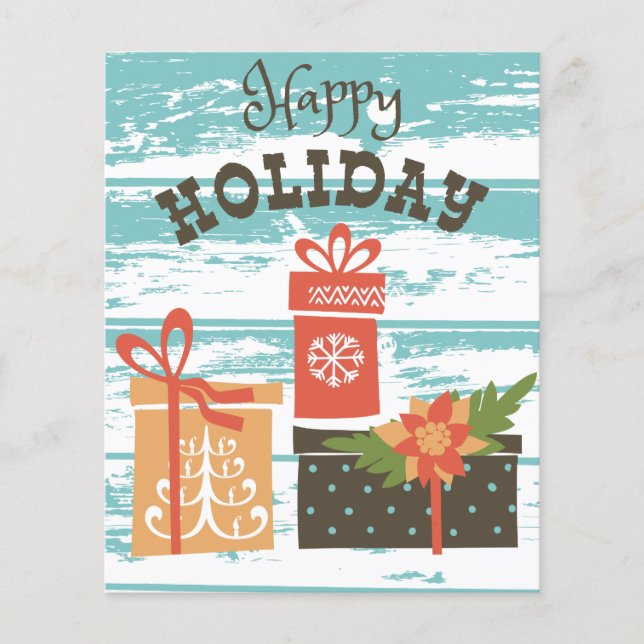 Flyer Presentes de Natal de Férias Felizes (Frente)