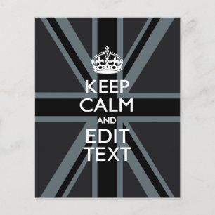 Flyer Preto em Preto Mantenha Calma e o seu Unificador d