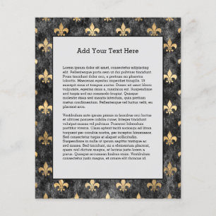 Flyer Preto Velvet Fleur De Lis Mardi Orleans