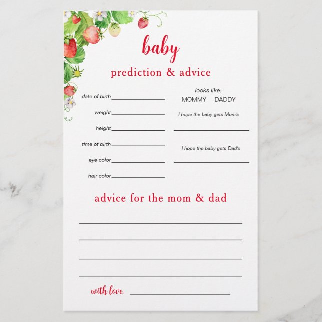 Flyer Previsões e Conselhos de Morango (Frente)