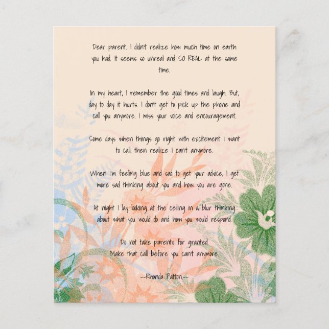 Flyer Prezado pai (Frente)