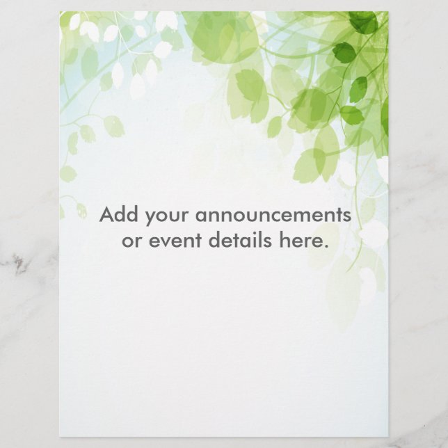 Flyer Primavera deixa a Watercolor personalizada (Frente)