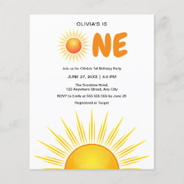 Flyer Primeira Viagem ao redor do Sun Aniversário Convid