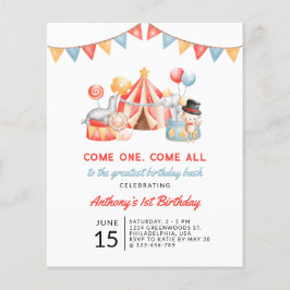 Flyer Primeiro aniversario do Festival de Carnaval de Ci