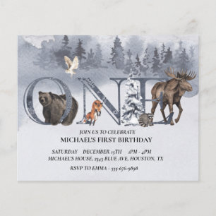 Flyer Primeiro Aniversário Urso da Madeira Aquarela