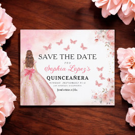 Flyer Princesa Dourada Rosa de Orçamento Aniversário Qui