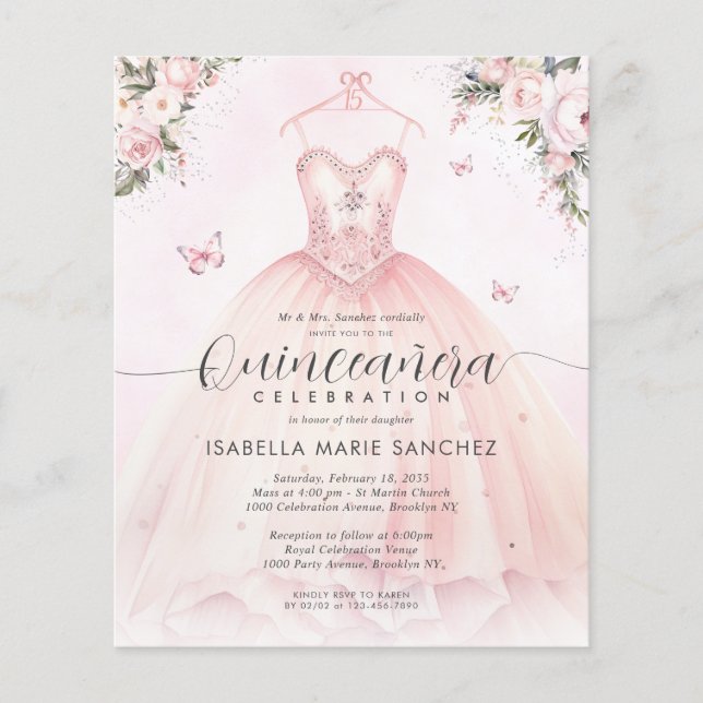 Flyer Princesa Floral Cor-de-Rosa Barata, Princesa Cinec (Frente)