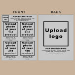 Flyer Produtos ou serviços comerciais no Cinza<br><div class="desc">Folheto que você pode personalizar para colocar sua marca comercial, produtos ou serviços e outras informações de sua empresa. Você pode colocar até 4 produtos ou serviços. Personalize-o e dê-o aos seus clientes ou clientes para anunciar o seu nome de marca e promover os seus produtos ou serviços. Material personalizável...</div>