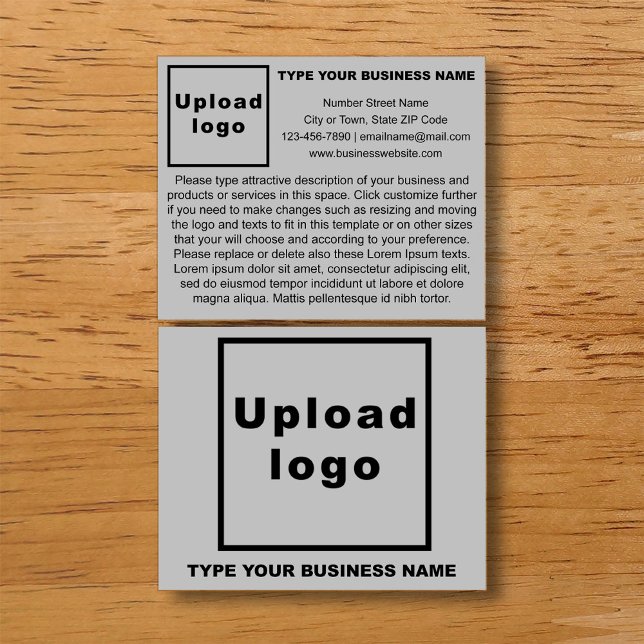 Flyer Produtos ou serviços comerciais no Cinza (Criador carregado)