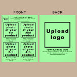 Flyer Produtos ou serviços para empresas no Light Green<br><div class="desc">Folheto que você pode personalizar para colocar sua marca comercial, produtos ou serviços e outras informações de sua empresa. Você pode colocar até 4 produtos ou serviços. Personalize-o e dê-o aos seus clientes ou clientes para anunciar o seu nome de marca e promover os seus produtos ou serviços. Material personalizável...</div>