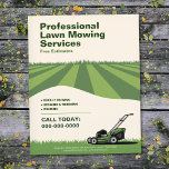 Flyer Professional Lawn Mowing Services<br><div class="desc">A professional lawn mowing promotional flyer design featuring a well-manicured lawn with crisp mowing lines and a lawn mower and easy-to-read typography. It might be appropriate for professional gardeners and lawn care services, as well as for those employed in the landscaping industry, such as landscapers, lawn mowers, green space maintenance,...</div>