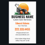 Flyer Professional Orange Mower Lawn Care<br><div class="desc">Advertise your lawn care business with this energetic and professional flyer. The striking graphic features a bold orange sun paired with a modern lawn mower, symbolizing a bright and effective approach to yard care. This design is perfect for businesses offering mowing, landscaping, and general yard maintenance. It provides generous space...</div>