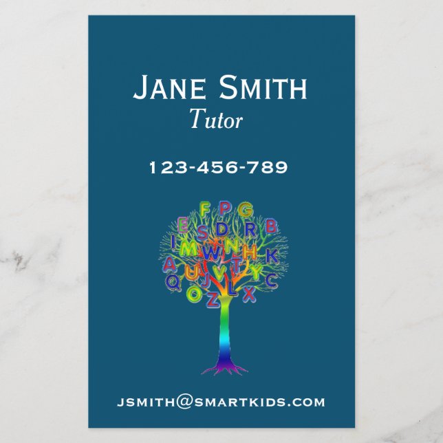 Flyer Professor ou professor freelance para qualquer ass (Frente)