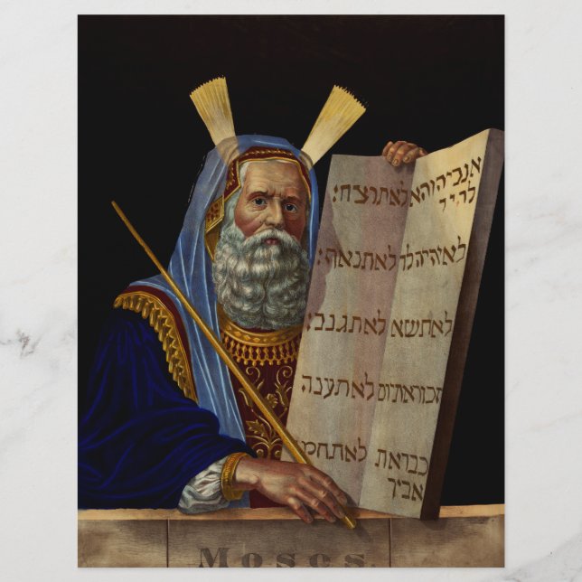 Flyer Profeta Moisés com os comprimidos da lei (Frente)