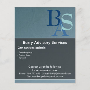 Flyer Profissional Azul Moderno Elegante Simples