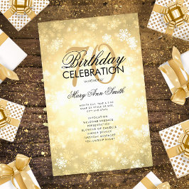 Flyer Programa de Aniversário do 70 de inverno Dourado W