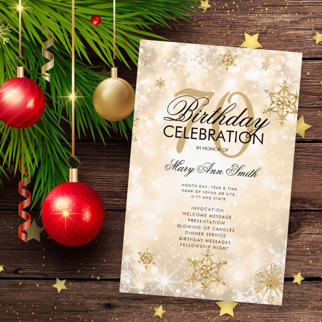 Flyer Programa de Aniversário do Elegante 70 de inverno  (Criador carregado)