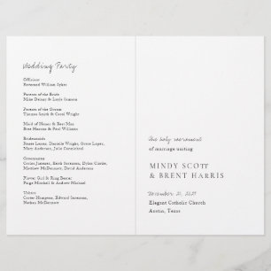 Flyer Programa de Casamento Católico Moderno Minimalista