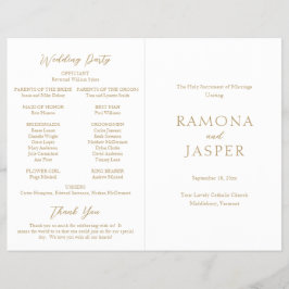 Flyer Programa de Casamento Católico Moderno Simples Dou