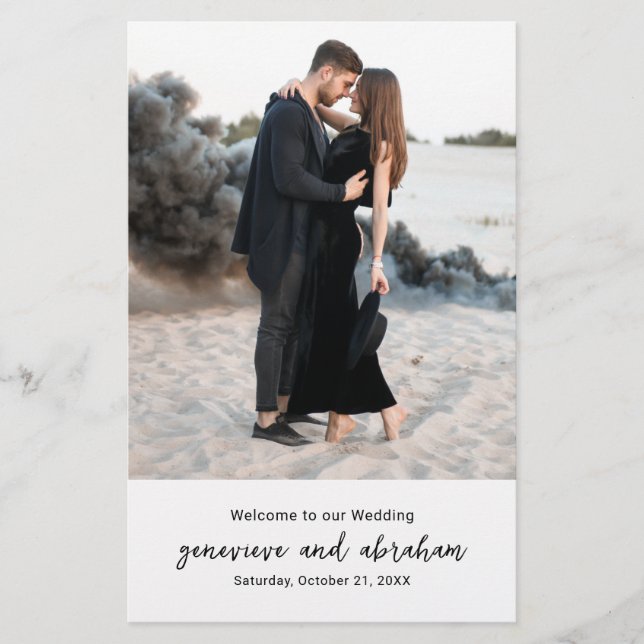 Flyer Programa de Casamento com Orçamento Limpo Preto e  (Frente)