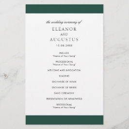 Flyer Programa de Casamento com Orçamento Mínimo em Verd